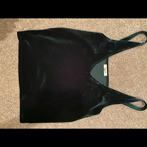 Green velvet tank